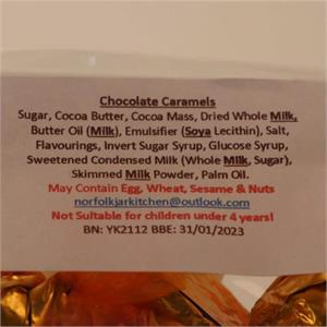 Norfolk Jar Kitchen Chocolate Caramels Sweet Bag